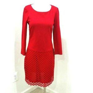 Laundry by Shelli Segal red lace crochet dress 4